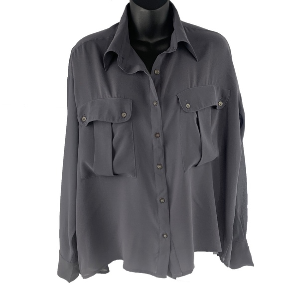 PATTERSON J KINCAID Originals Sheer Blouse - Picture 1 of 8